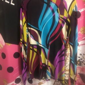 Cache Tops - EUC MULTI COLOR CACHE BLOUSE Cache Tops - EUC MULTI COLOR CACHE BLOUSE